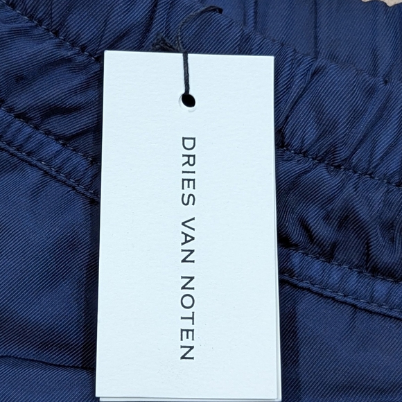 $910 Mens DRIES VAN NOTED "Primo" Nylon Balloon Pants Navy Large - Picture 8 of 9